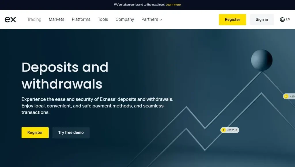 exness deposit withdrawal